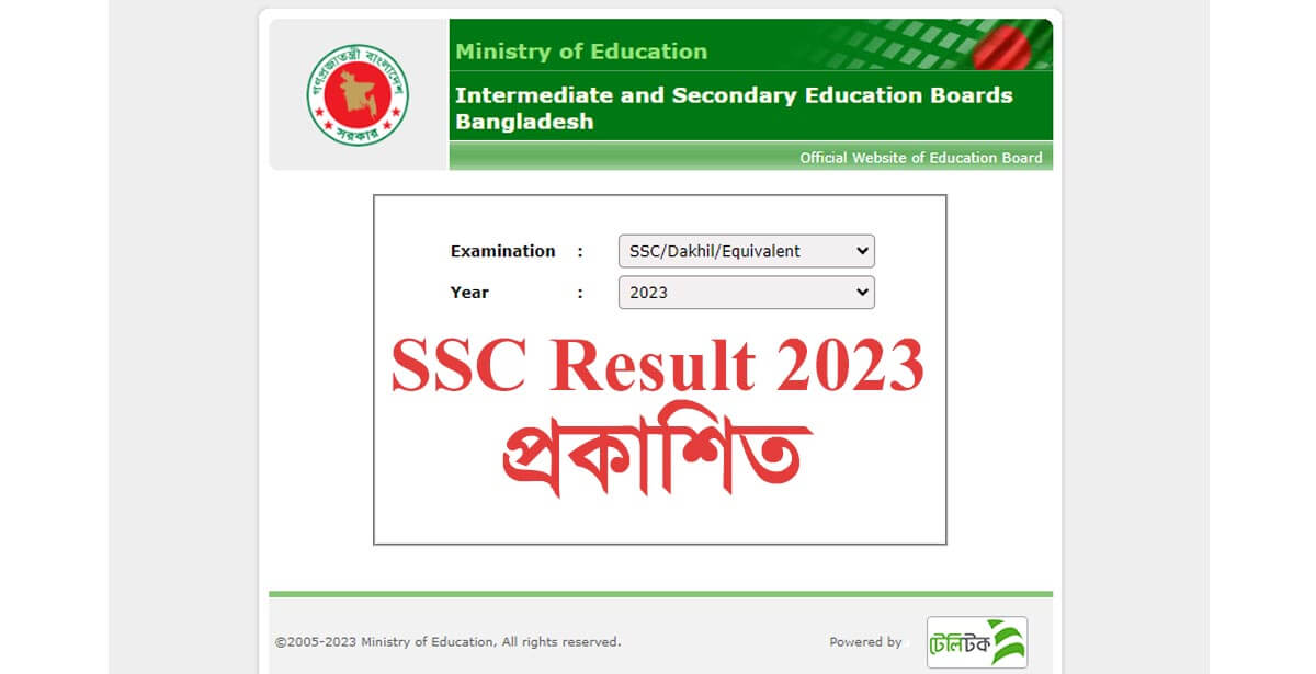 SSC Result 2023 Published