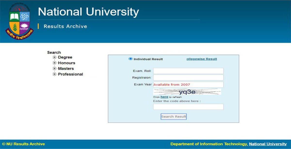 Honours 3rd Year Result 2023 Published