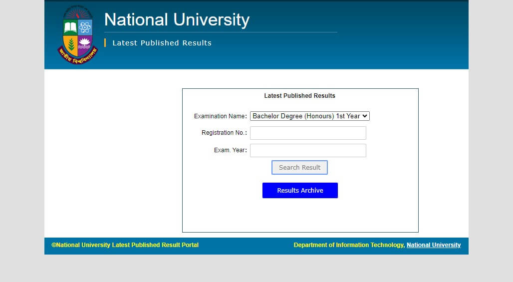 National University has published Honours 1st Year Result 2024 for the session 2021-22