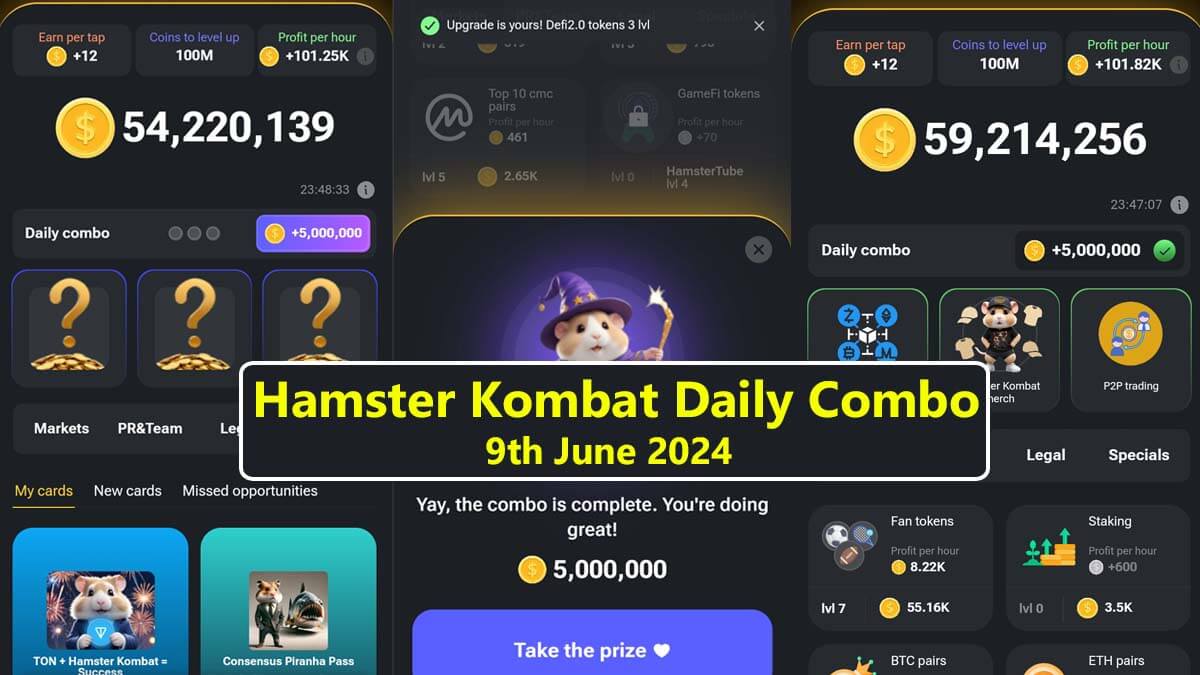 Hamster Kombat Daily Combo 9th June 2024